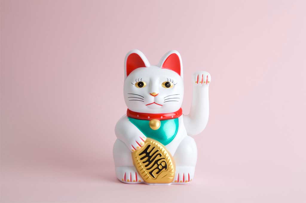 Los gatos Maneki Neko son símbolo de buena suerte en China y Japón.