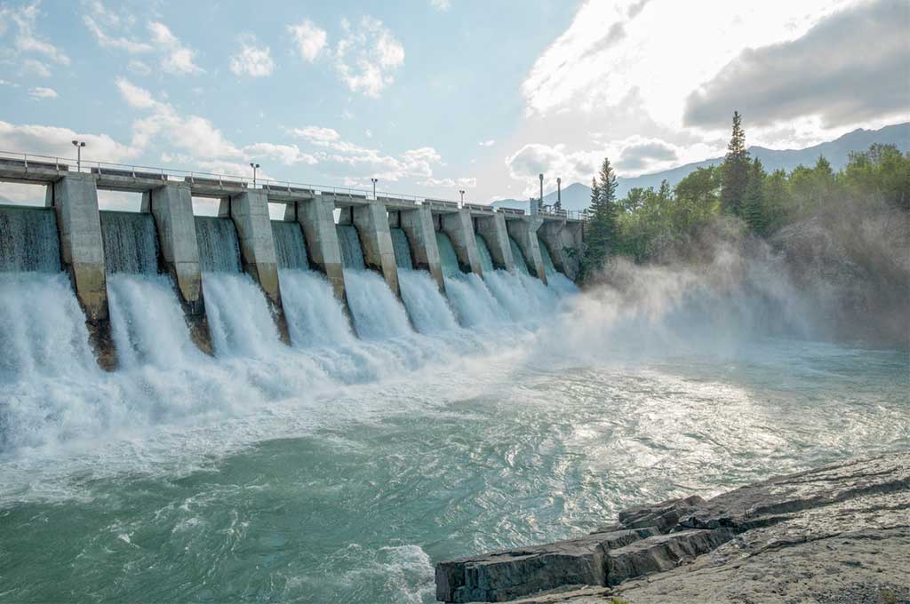 A hydroelectric dam.