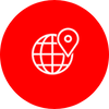 Red icon globe