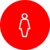 Red icon woman